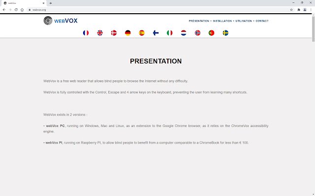 webVox من متجر Chrome الإلكتروني ليتم تشغيله مع OffiDocs Chromium عبر الإنترنت