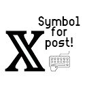 X Symbol in your posts!  screen for extension Chrome web store in OffiDocs Chromium