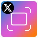 X/Twitter Image BG Gradient Frame  screen for extension Chrome web store in OffiDocs Chromium