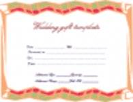 Descarga gratuita Plantilla de certificado de regalo de boda Plantilla DOC, XLS o PPT gratis para editar con LibreOffice en línea o OpenOffice Desktop en línea