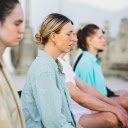 Women meditate  screen for extension Chrome web store in OffiDocs Chromium