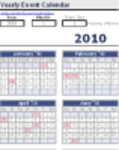 Descarga gratis la plantilla DOC, XLS o PPT del Calendario de eventos anual gratis para editar con LibreOffice en línea o OpenOffice Desktop en línea