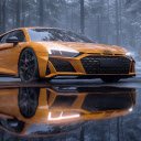 Yellow Audi R8 on Road Live Wallpaper  screen for extension Chrome web store in OffiDocs Chromium