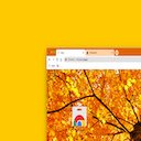 Geel Autumn Leaves-scherm voor extensie Chrome-webwinkel in OffiDocs Chromium