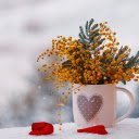 Yellow flowers on the snow  screen for extension Chrome web store in OffiDocs Chromium