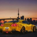 Yellow Nissan GTR Rain Live Wallpaper  screen for extension Chrome web store in OffiDocs Chromium