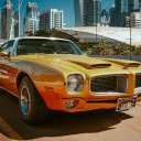 Yellow Pontiac Car Parked on Parking Lot  screen for extension Chrome web store in OffiDocs Chromium