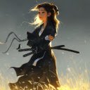 Young Girl Samurai Live Wallpaper  screen for extension Chrome web store in OffiDocs Chromium