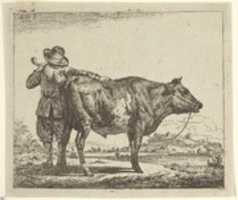 Free download Young Herdsman with a Bull, from Different Animals free photo or picture to be edited with GIMP online image editor