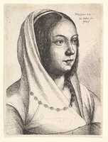 Free download Young Woman with a Scarf on Her Head, after Bonsignori free photo or picture to be edited with GIMP online image editor