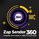 ZapSender360  screen for extension Chrome web store in OffiDocs Chromium