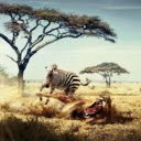 Zebra and Lion: A Battle of Speed and Strength  screen for extension Chrome web store in OffiDocs Chromium