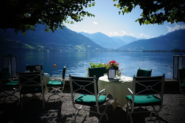 Free download zell am see lakeside terrace free picture to be edited with GIMP free online image editor