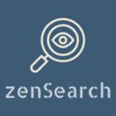 ZenSearch Search in Peace  screen for extension Chrome web store in OffiDocs Chromium