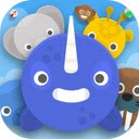 Zoodrop Game Merge animals and reach the legendary Double Whale!  screen for extension Chrome web store in OffiDocs Chromium