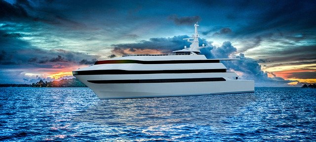 Безкоштовно завантажте Yacht Ocean Sunset — безкоштовну фотографію чи зображення для редагування за допомогою онлайн-редактора зображень GIMP