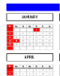 Free download Yearly Calendar DOC, XLS or PPT template free to be edited with LibreOffice online or OpenOffice Desktop online