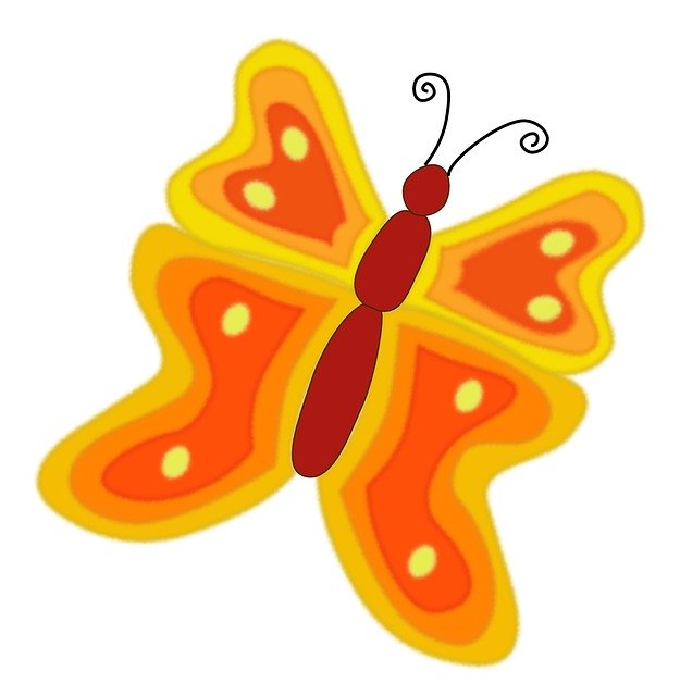 Kostenloser Download „Yellow Butterfly Flying“ – kostenlose Illustration zur Bearbeitung mit dem kostenlosen Online-Bildeditor GIMP