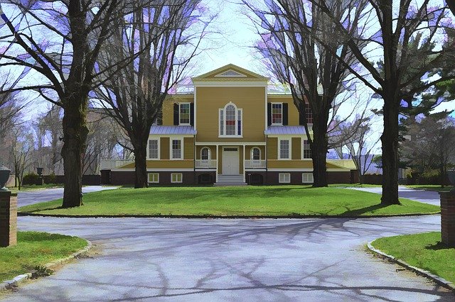Free download Yellow Gold House Historic -  free illustration to be edited with GIMP free online image editor