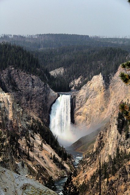 Free download Yellowstone Waterfall Landscape -  free free photo or picture to be edited with GIMP online image editor