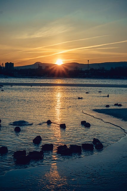 Free download yenisei river morning sun sky free picture to be edited with GIMP free online image editor