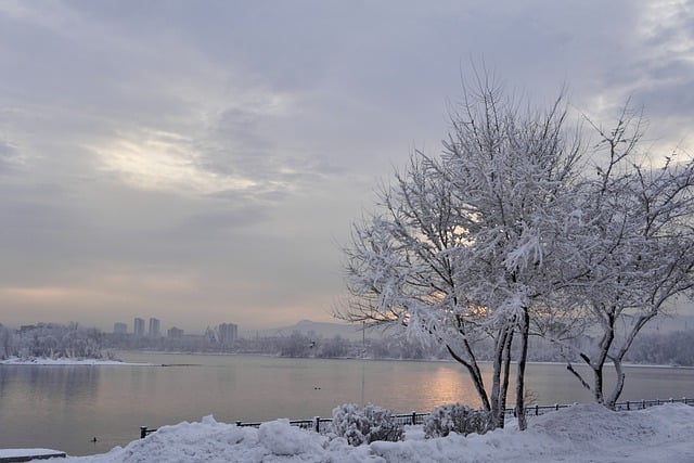 Free download yenisei river snow winter frost free picture to be edited with GIMP free online image editor