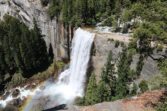 Free download Yosemite Waterfall Landscape -  free photo or picture to be edited with GIMP online image editor