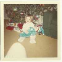 Free download Young child or toddler in Christmas 1966 or 1967 free photo or picture to be edited with GIMP online image editor