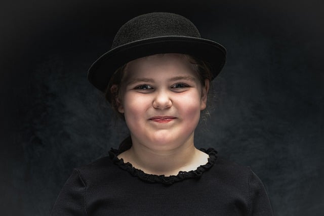 Free download young girl black hat dress smile free picture to be edited with GIMP free online image editor
