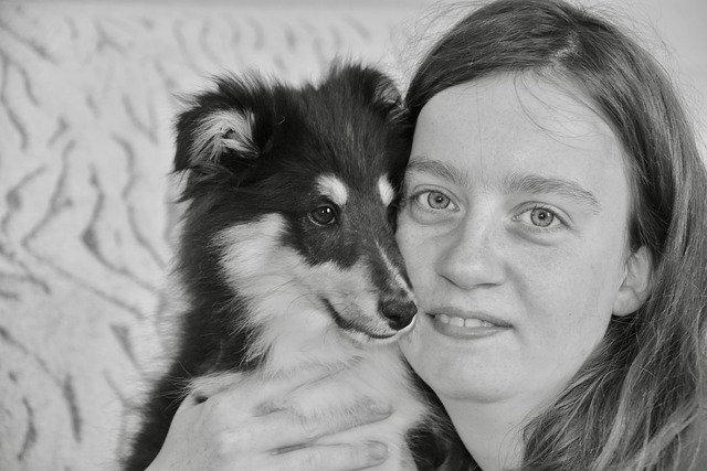 Kostenloser Download der jungen Dame Lou und seines Hundes Haustierfreies Bild, das mit dem kostenlosen Online-Bildeditor GIMP bearbeitet werden kann
