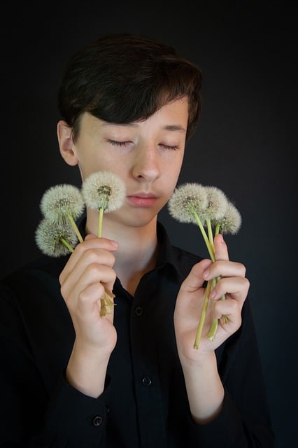 Free download young man boy teen hand flowers free picture to be edited with GIMP free online image editor