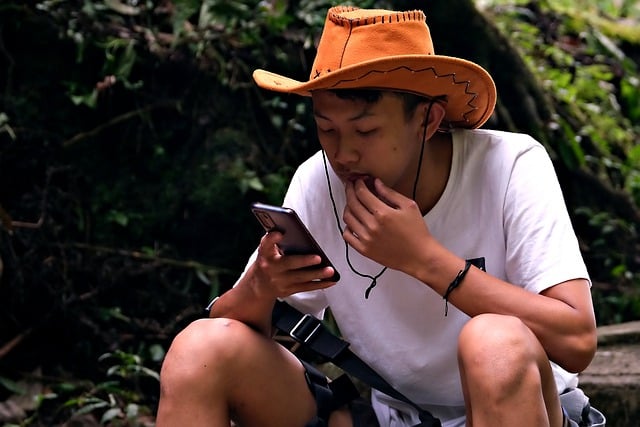 Free download young man phone communication free picture to be edited with GIMP free online image editor