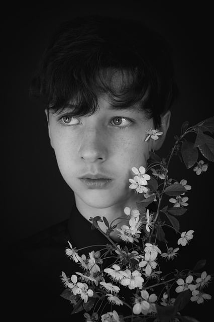 Free download young man teenager flowers free picture to be edited with GIMP free online image editor
