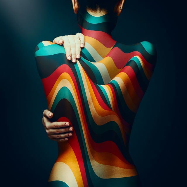 Free download young woman body paint makeup back free picture to be edited with GIMP free online image editor