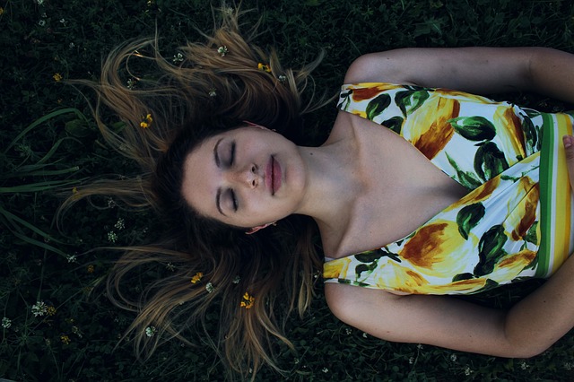 Free download young woman dream dress lies free picture to be edited with GIMP free online image editor