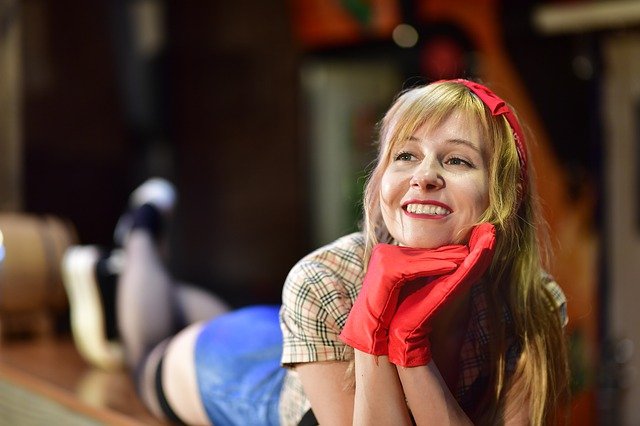 Free download young woman retro america gloves free picture to be edited with GIMP free online image editor