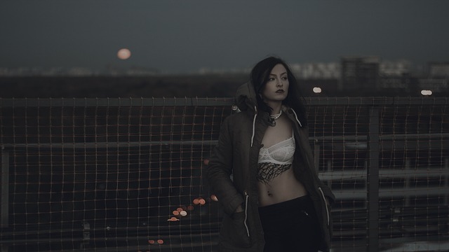 Free download young woman with tattoo on the roof free picture to be edited with GIMP free online image editor