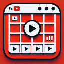 YouTube Grid Subscriptions  screen for extension Chrome web store in OffiDocs Chromium