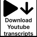 YT Video transcript downloader  screen for extension Chrome web store in OffiDocs Chromium