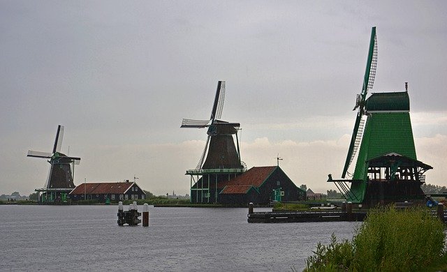 Gratis download Zaanse Schans Windmolen Nederland - gratis foto of afbeelding om te bewerken met GIMP online afbeeldingseditor