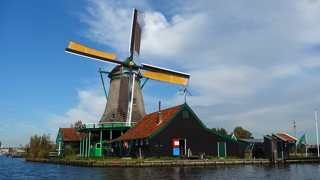 Free download Zaanse Schans Wind Mill Tourism -  free photo or picture to be edited with GIMP online image editor
