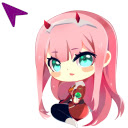Zero Two Cursor  screen for extension Chrome web store in OffiDocs Chromium