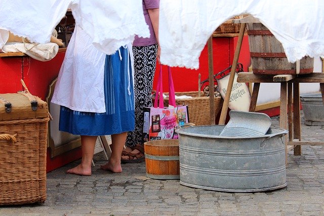 Free download Zinc Tub Laundry Basket Barefoot -  free photo or picture to be edited with GIMP online image editor