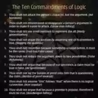 Free download 10 Commandments Rules Logic Fallacy free photo or picture to be edited with GIMP online image editor