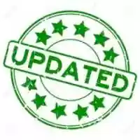 Free download 110633429 Grunge Green Updated Word With Star Icon Round Rubber Seal Stamp On White Background free photo or picture to be edited with GIMP online image editor