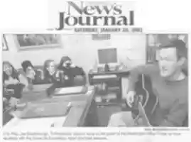 Free download 1.1.2001 U.S. Rep Joe Scarborough plays songs for teen girls at his Washington office. free photo or picture to be edited with GIMP online image editor