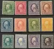 Free download 1908-1909  Washington-Franklin Definitive U.S. Postage Stamps free photo or picture to be edited with GIMP online image editor