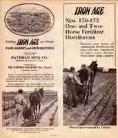 Descarga gratuita 1914, Edad del Hierro Nos. 170-172, Folleto de distribuidores de fertilizantes para uno y dos caballos foto o imagen gratis para editar con el editor de imágenes en línea GIMP