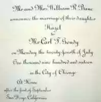 Free download 1916 Goudy - Bane Wedding Invitation  free photo or picture to be edited with GIMP online image editor