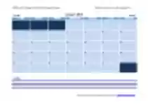 Free download 2013 Calendar Blue Color with Monthly View DOC, XLS or PPT template free to be edited with LibreOffice online or OpenOffice Desktop online